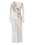 Alberta Ferretti floral-print dress - White