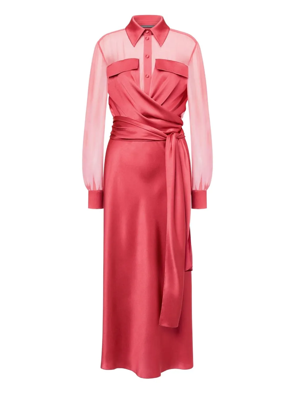 Alberta Ferretti ラップスタイル シャツドレス - ピンク Alberta Ferretti ラップスタイル シャツドレス - ピンク