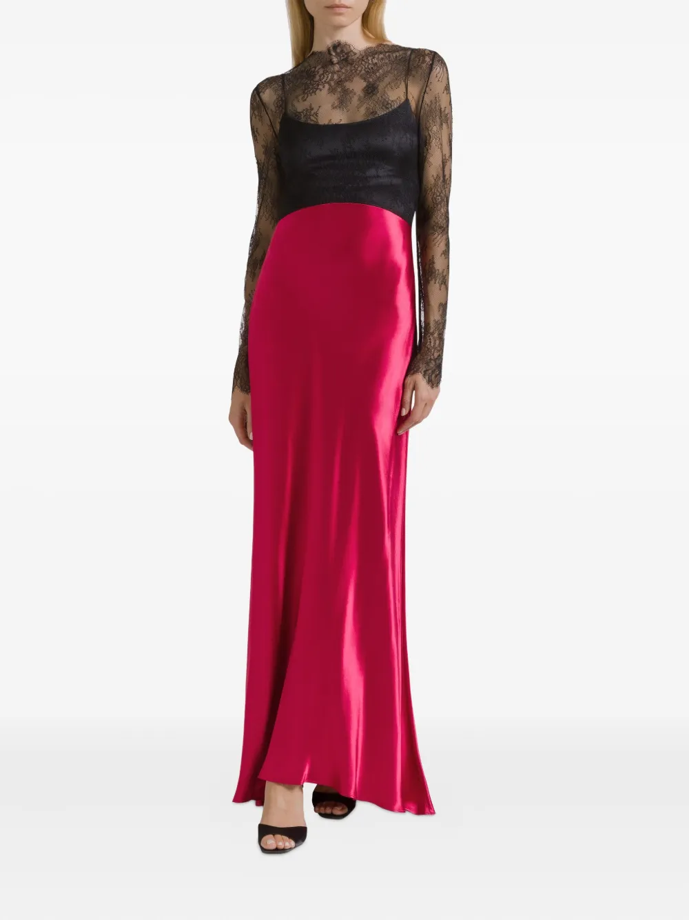 Alberta Ferretti Midi-blousejurk met wikkeleffect Roze