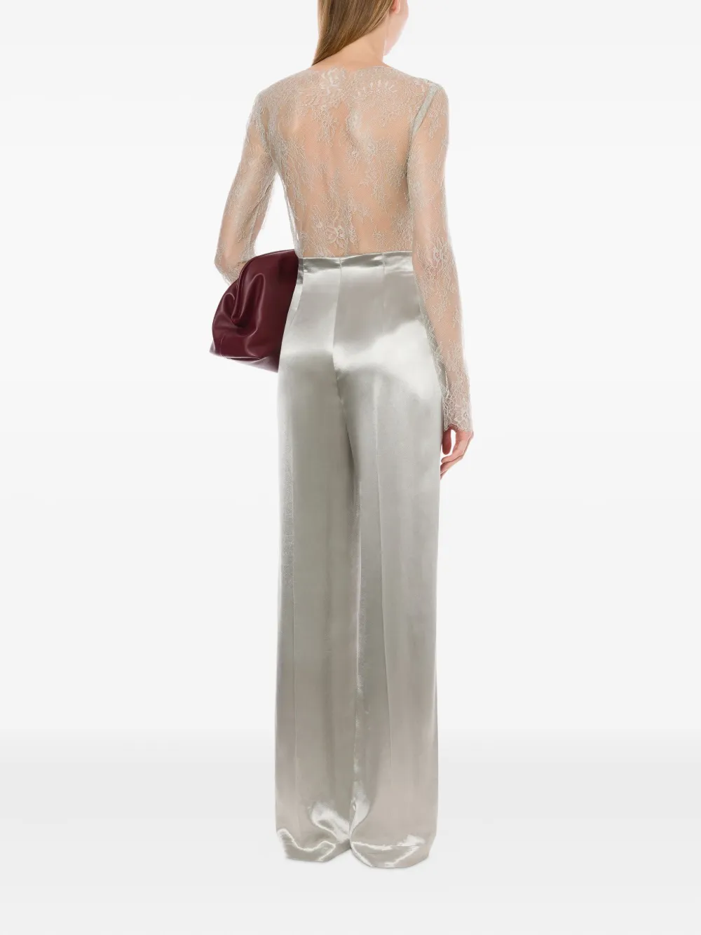 Alberta Ferretti Top van kant Grijs