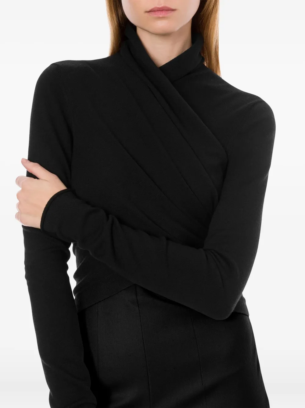 Alberta Ferretti Trui van scheerwol Zwart