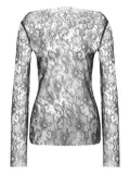 Alberta Ferretti floral-lace blouse - Black