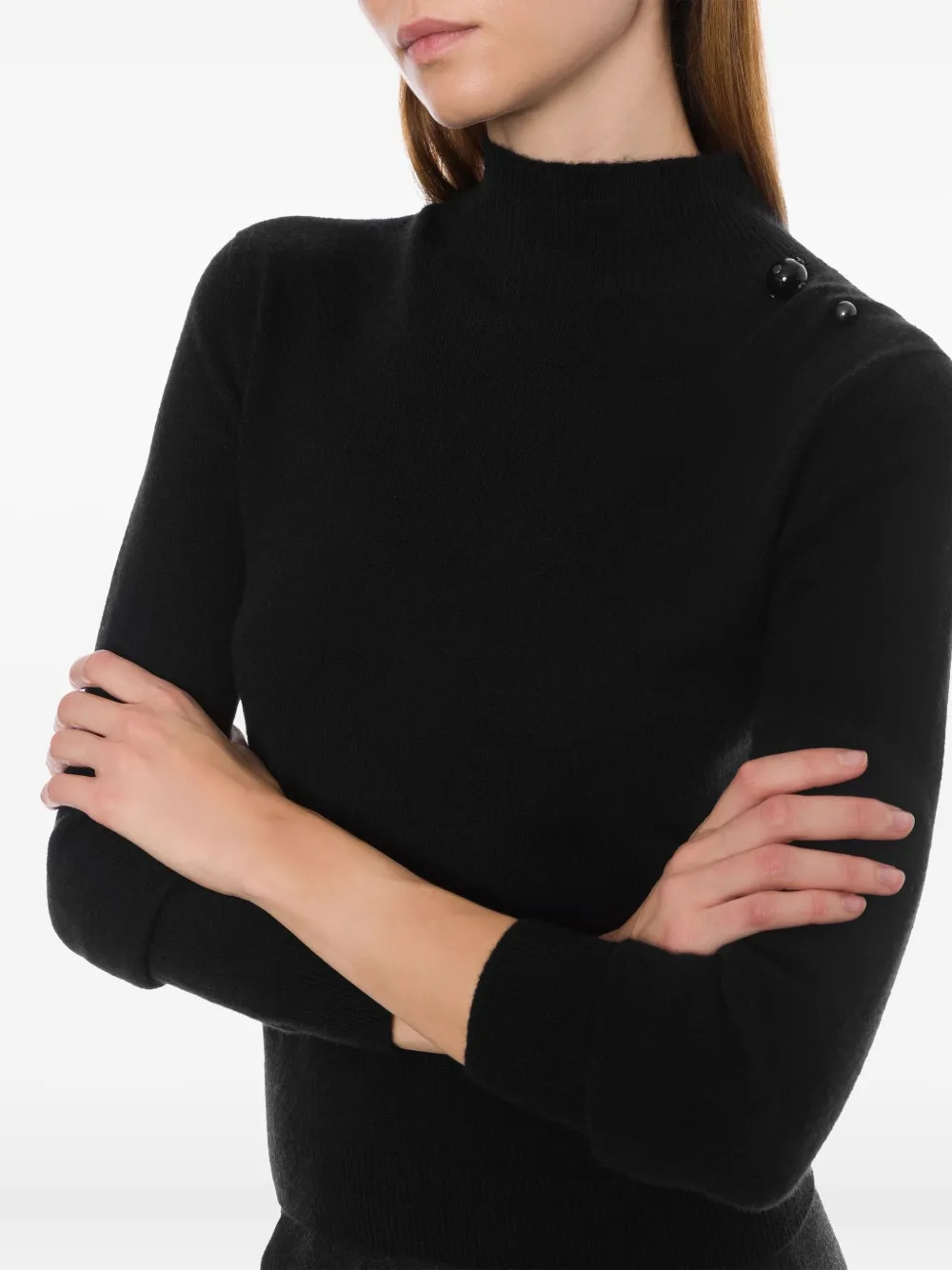 Alberta Ferretti cashmere sweater Zwart