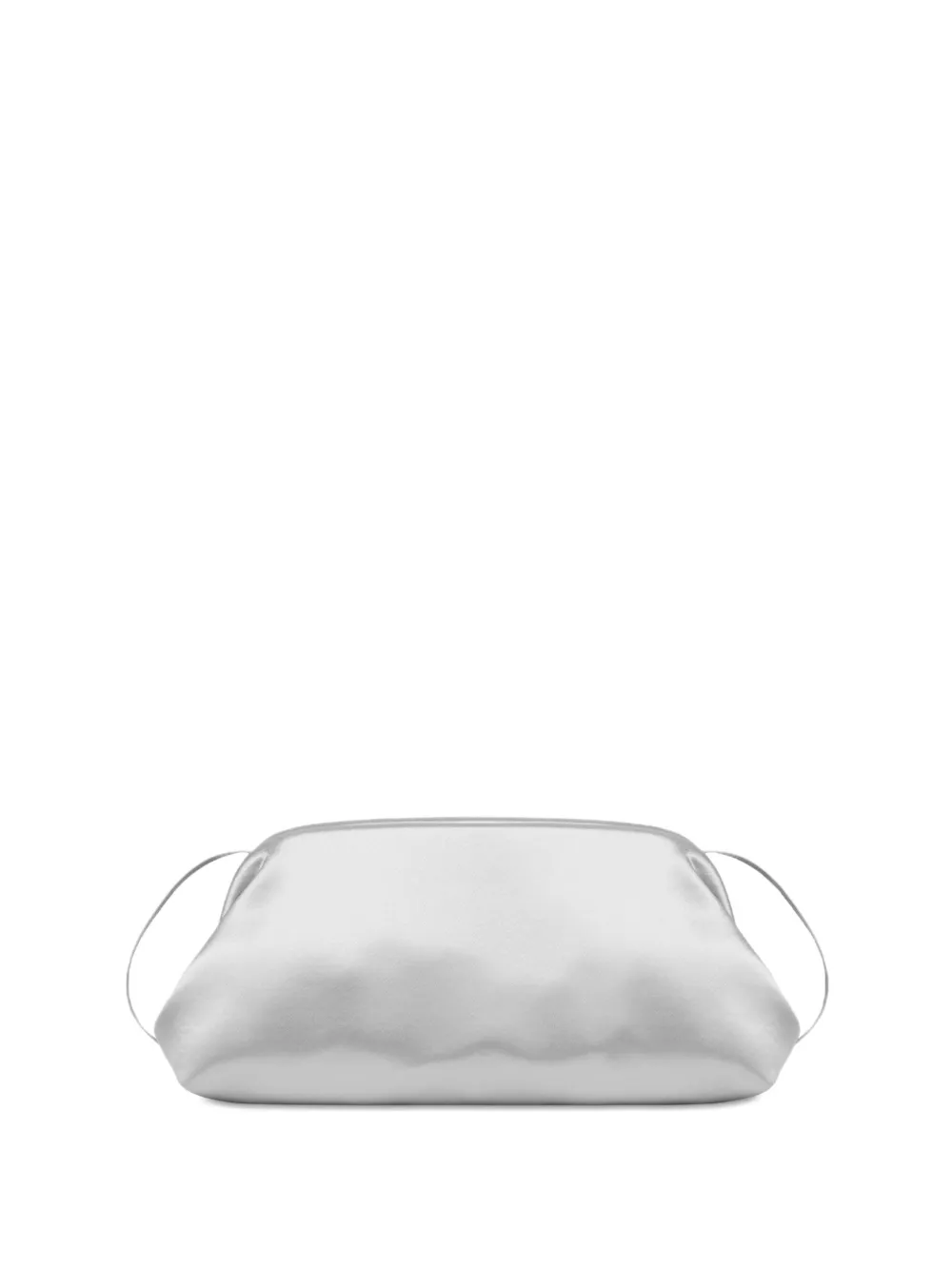 satin-finish clutch bag