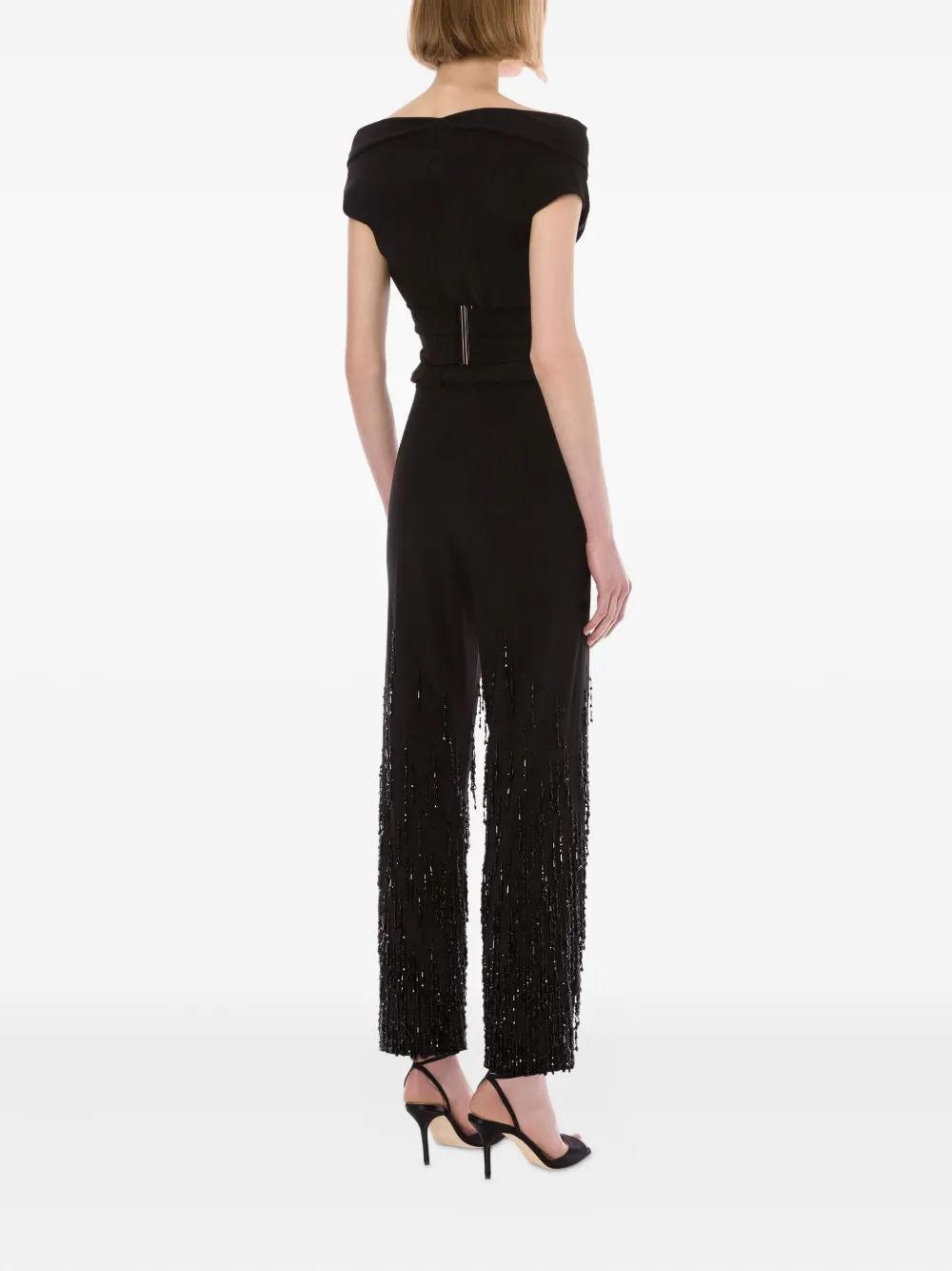 Alberta Ferretti Wool-blend Top In Black