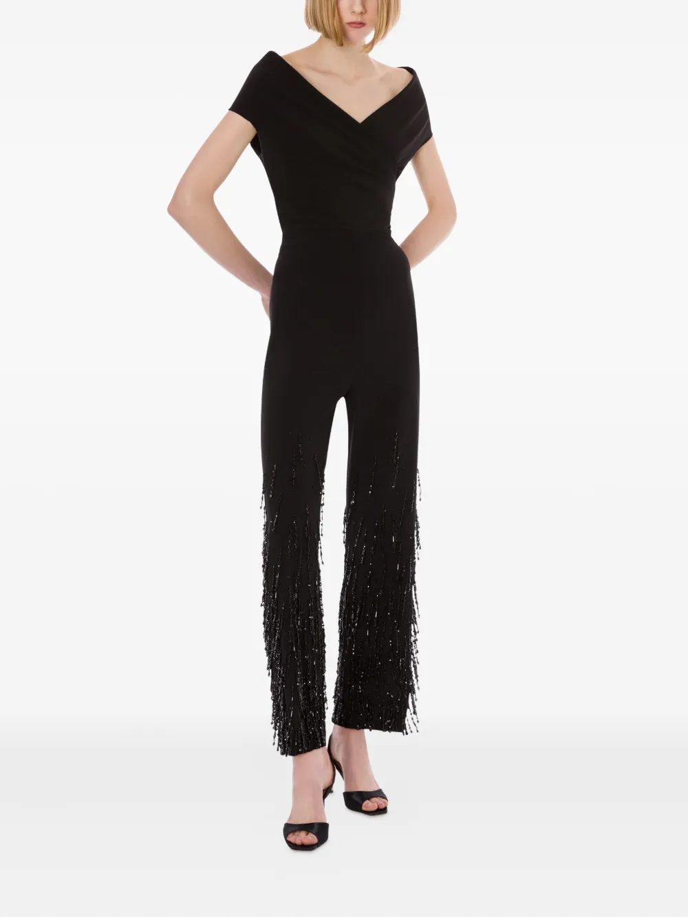 Alberta Ferretti Wool-blend Top In Black