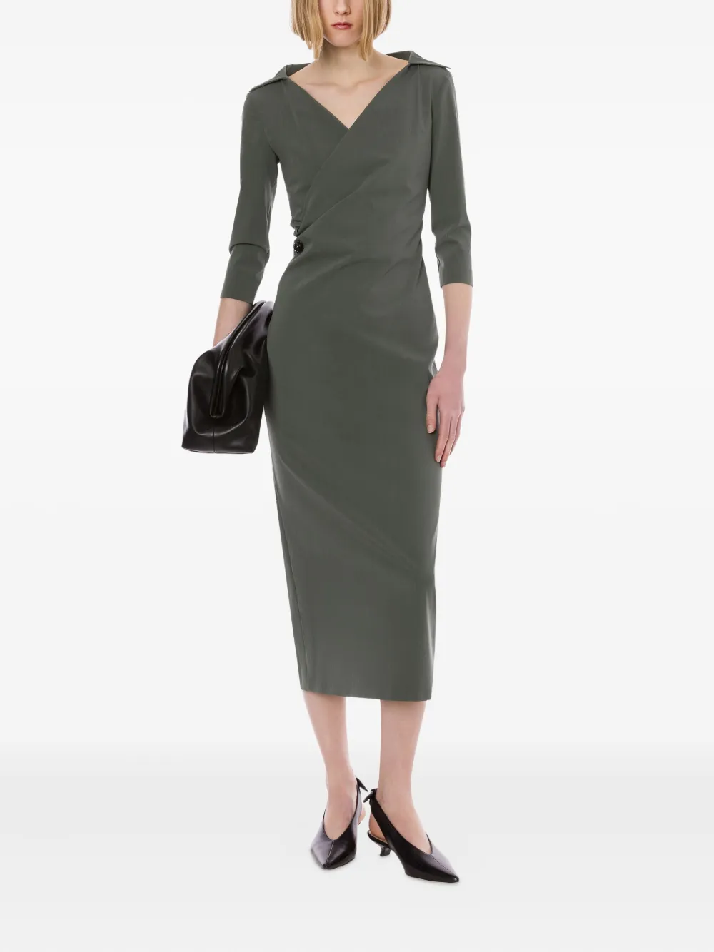 Alberta Ferretti Jurk van wolblend - Grijs