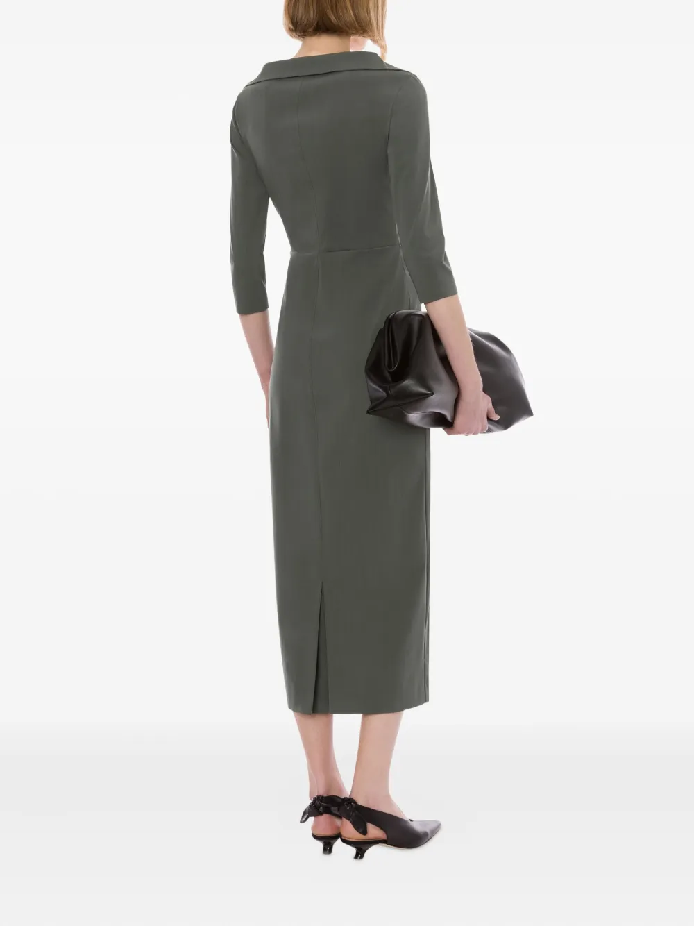 Alberta Ferretti Jurk van wolblend Grijs