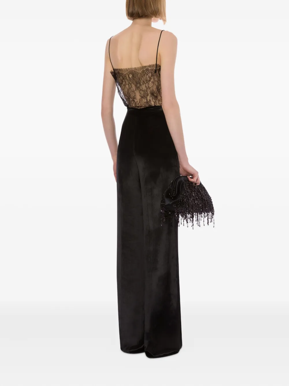 Alberta Ferretti High waist broek Zwart