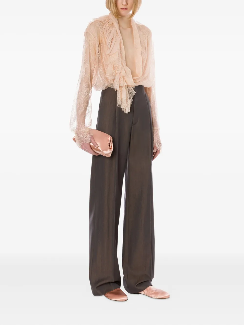Alberta Ferretti Shirt met ruches - Roze
