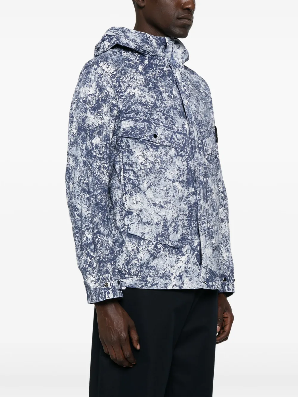 Stone Island Jack met Compass-print Blauw