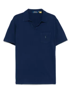 Polo Ralph Lauren Camiseta Canelada De Mangas Curtas | Azul