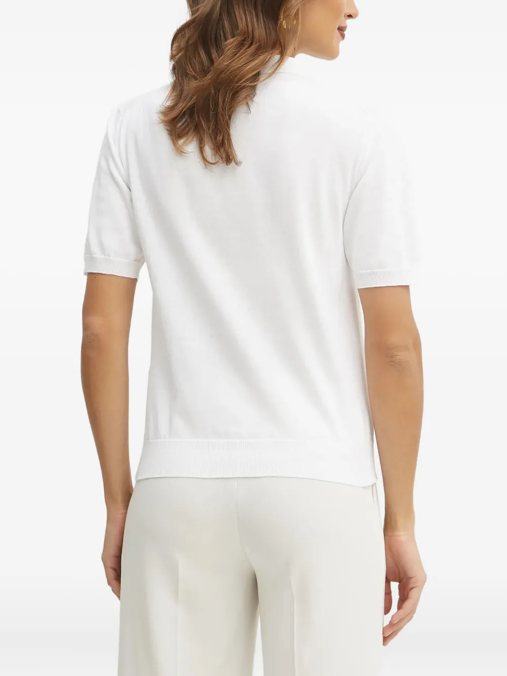 Luisa Spagnoli Continente Polo Shirt In White
