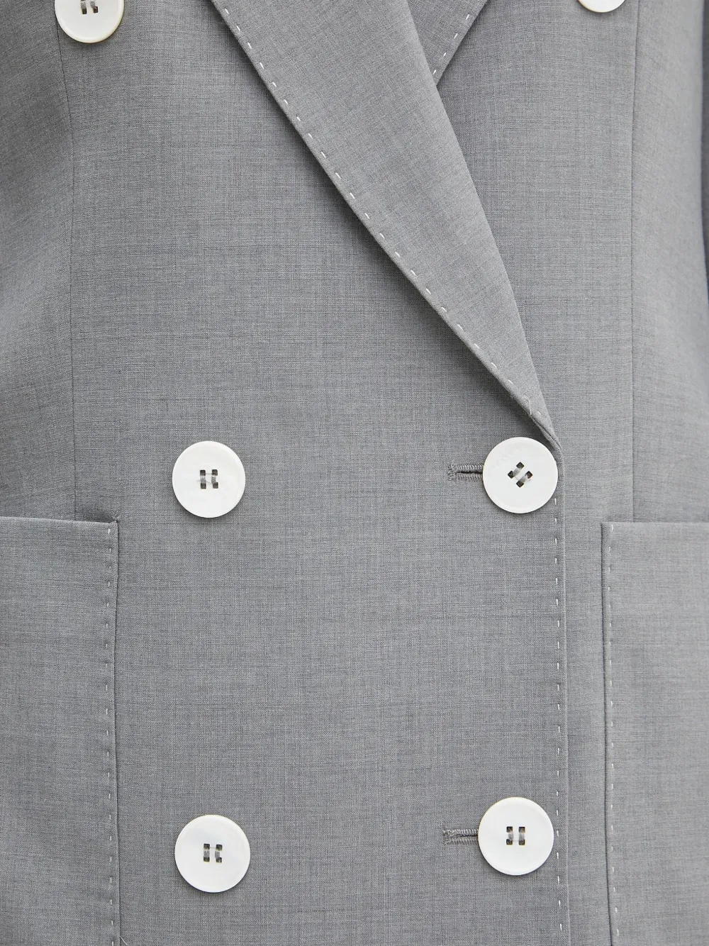 Luisa Spagnoli Double-breasted Blazer In Gray