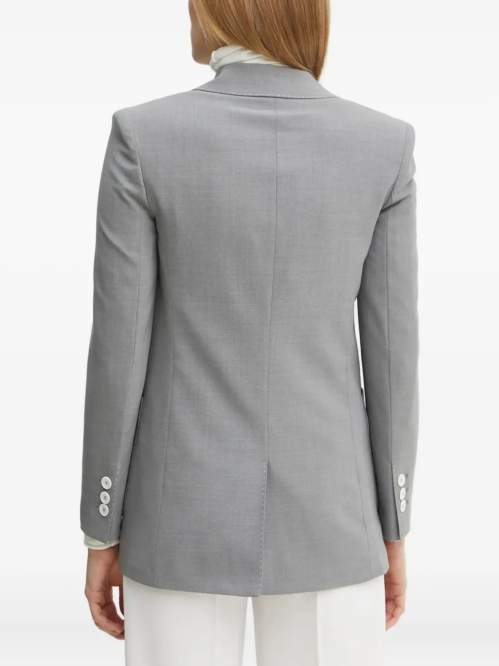 Luisa Spagnoli Double-breasted Blazer In Gray