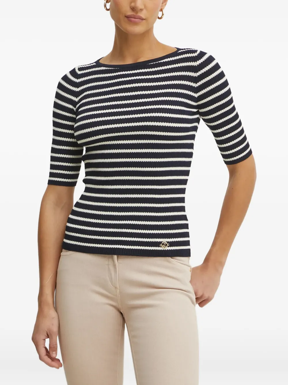 striped ribbed top