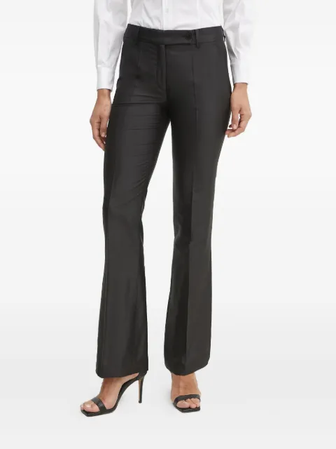 LUISA SPAGNOLI satin-finish flared trousers