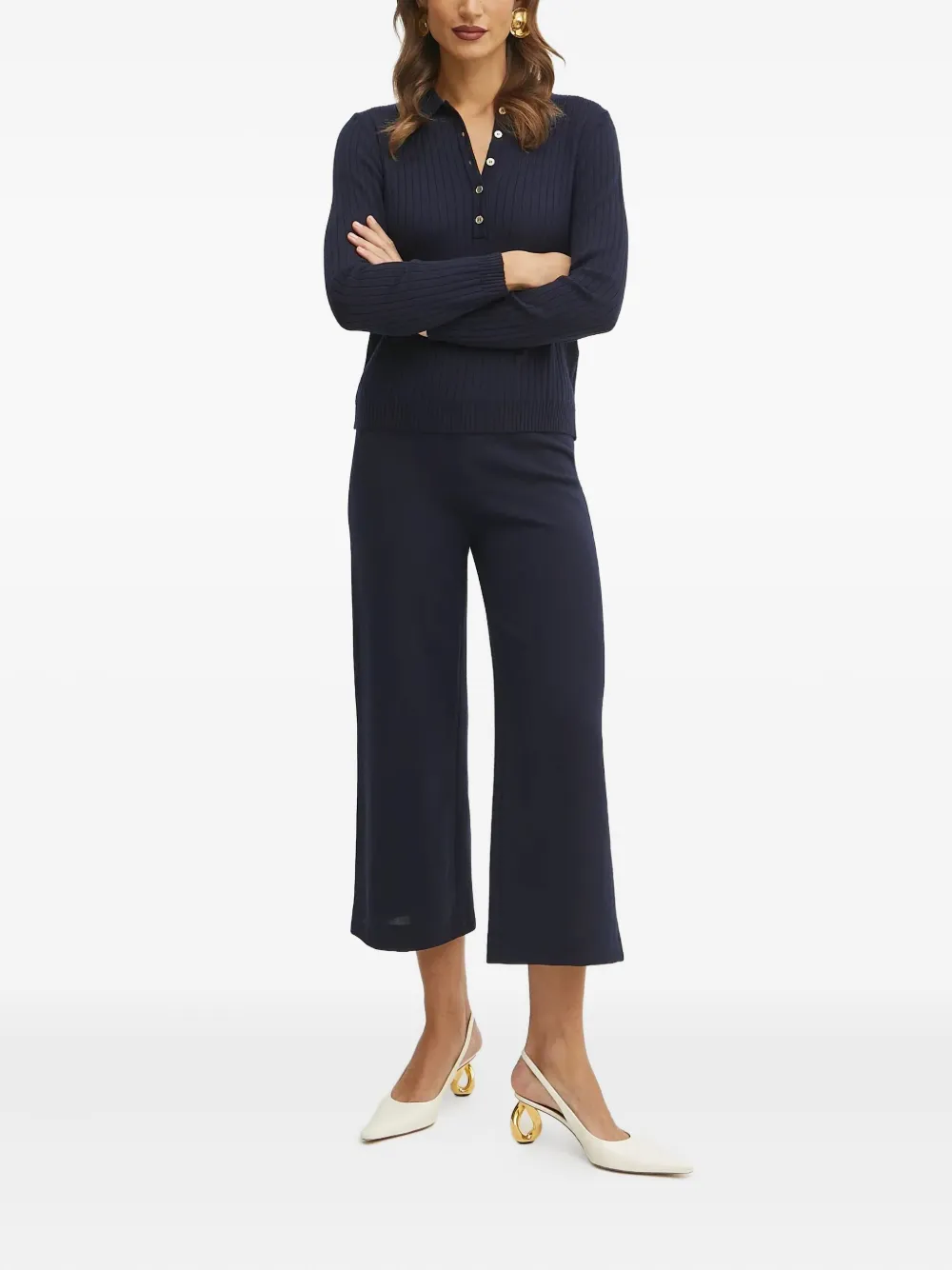 LUISA SPAGNOLI ribbed polo-neck sweater | Knitted Sweaters | Image 2