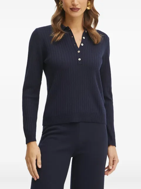 LUISA SPAGNOLI ribbed polo-neck sweater 