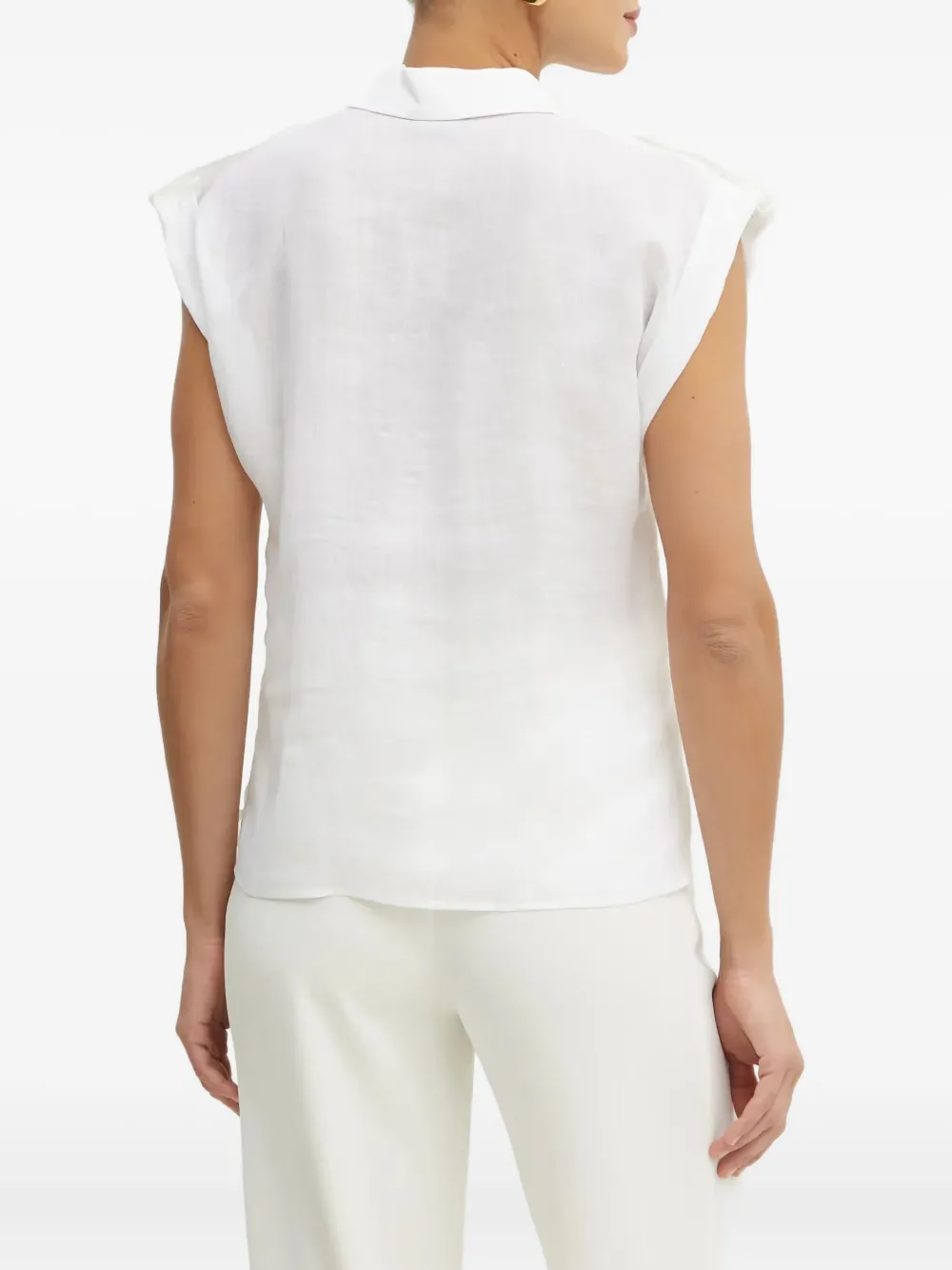 LUISA SPAGNOLI Shirt met kapmouwen Wit
