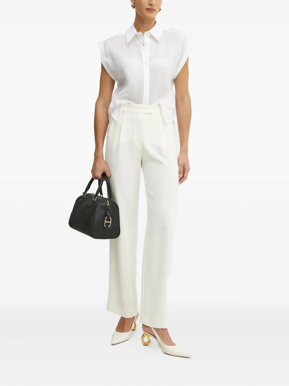 LUISA SPAGNOLI Shirt met kapmouwen - Wit