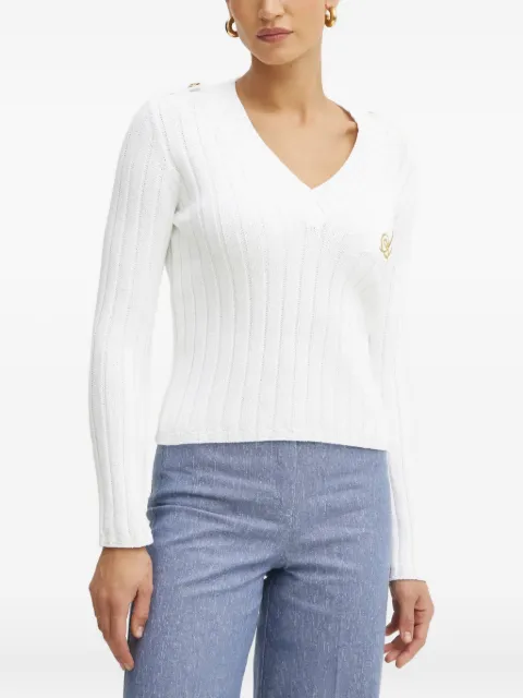LUISA SPAGNOLI ribbed V-neck sweater
