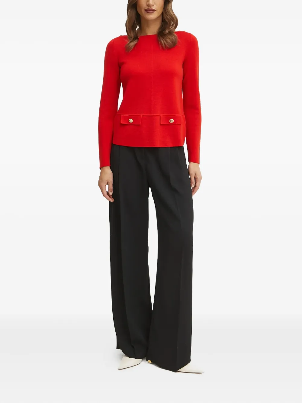 LUISA SPAGNOLI pocket-detail boat-neck jumper | Knitted Sweaters | Image 2