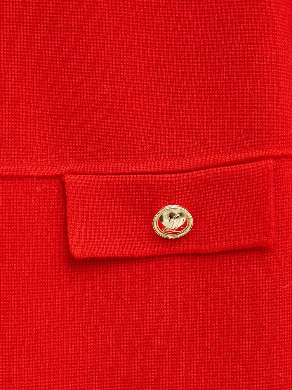 Luisa Spagnoli Pocket-detail Boat-neck Jumper In Red