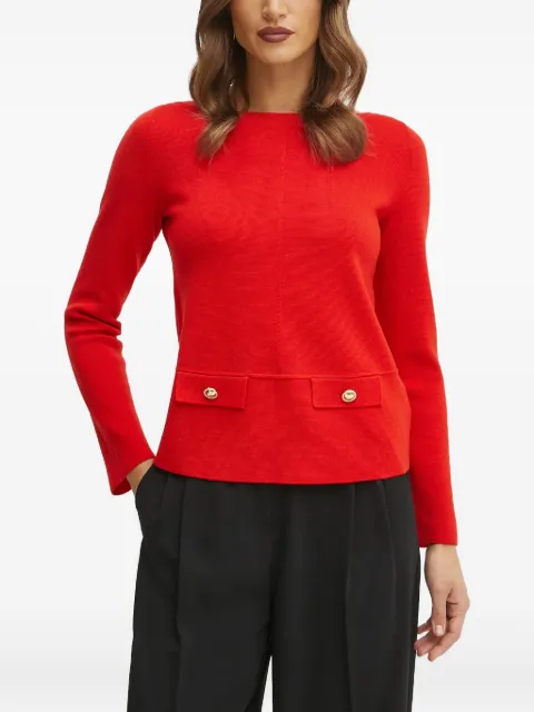 LUISA SPAGNOLI pocket-detail boat-neck jumper