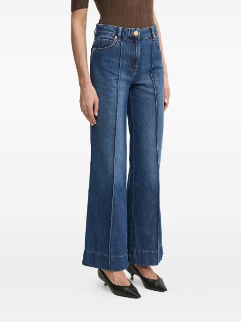 LUISA SPAGNOLI split-seam cotton jeans
