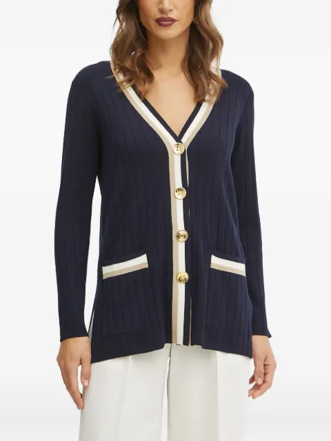 LUISA SPAGNOLI ribbed-knit striped cardigan