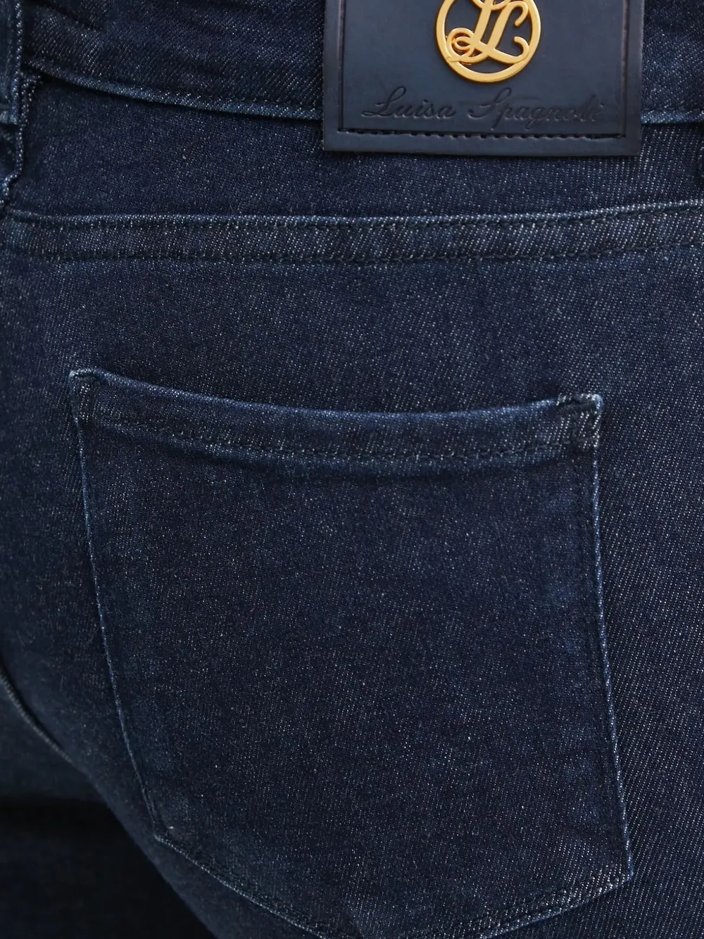 Luisa Spagnoli Cuffed Cropped Jeans In Blue