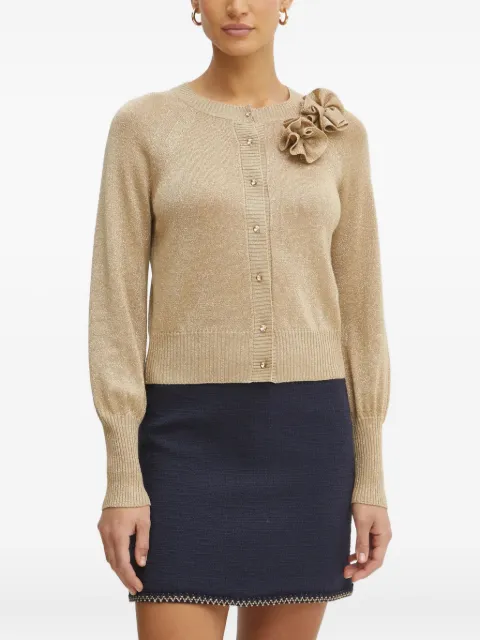 LUISA SPAGNOLI floral-appliqué cardigan