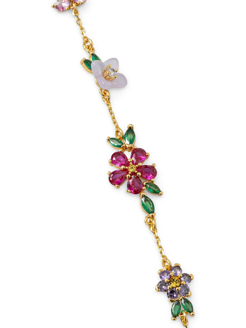 Kate Spade Floral-charm Bracelet In Gold