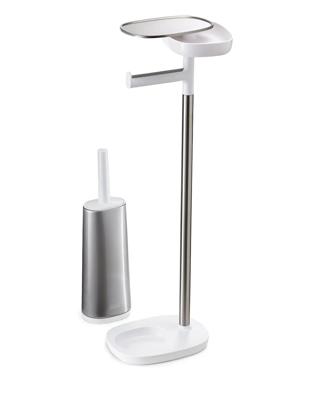 Joseph Joseph stainless-steel shelf toilet holder | Grey | Image 1