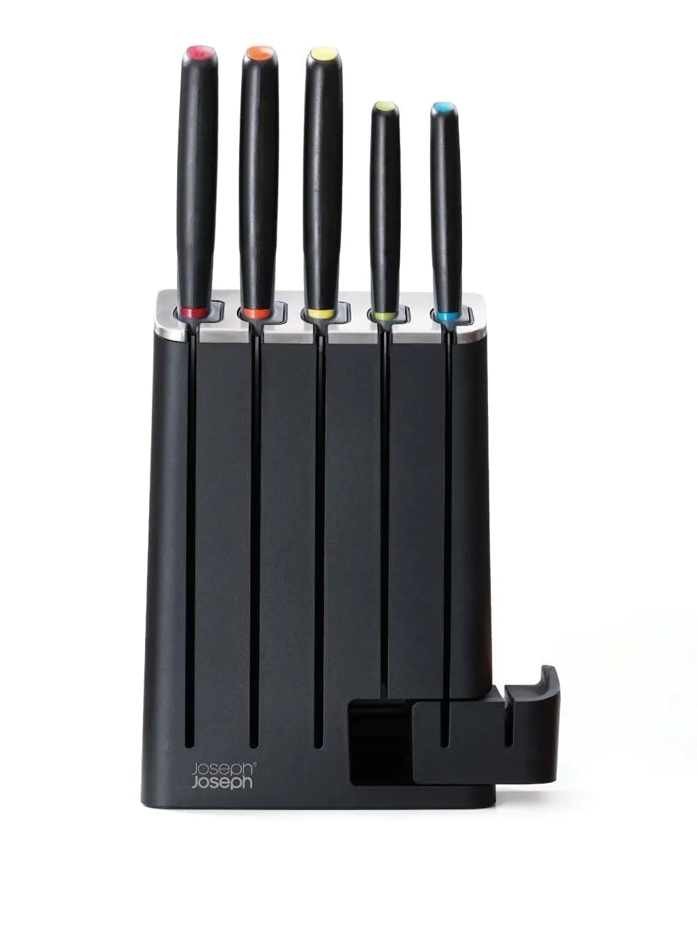 Joseph Joseph Elevate™ Slimblock Knife With Sharpener (set Of Five) In Black