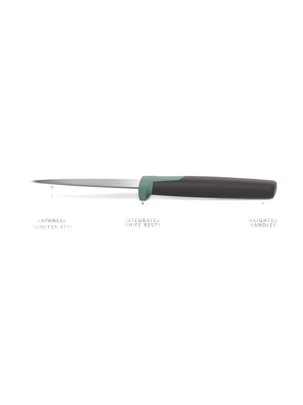Joseph Joseph Rotating-block Knifes (set Of Five) In Black