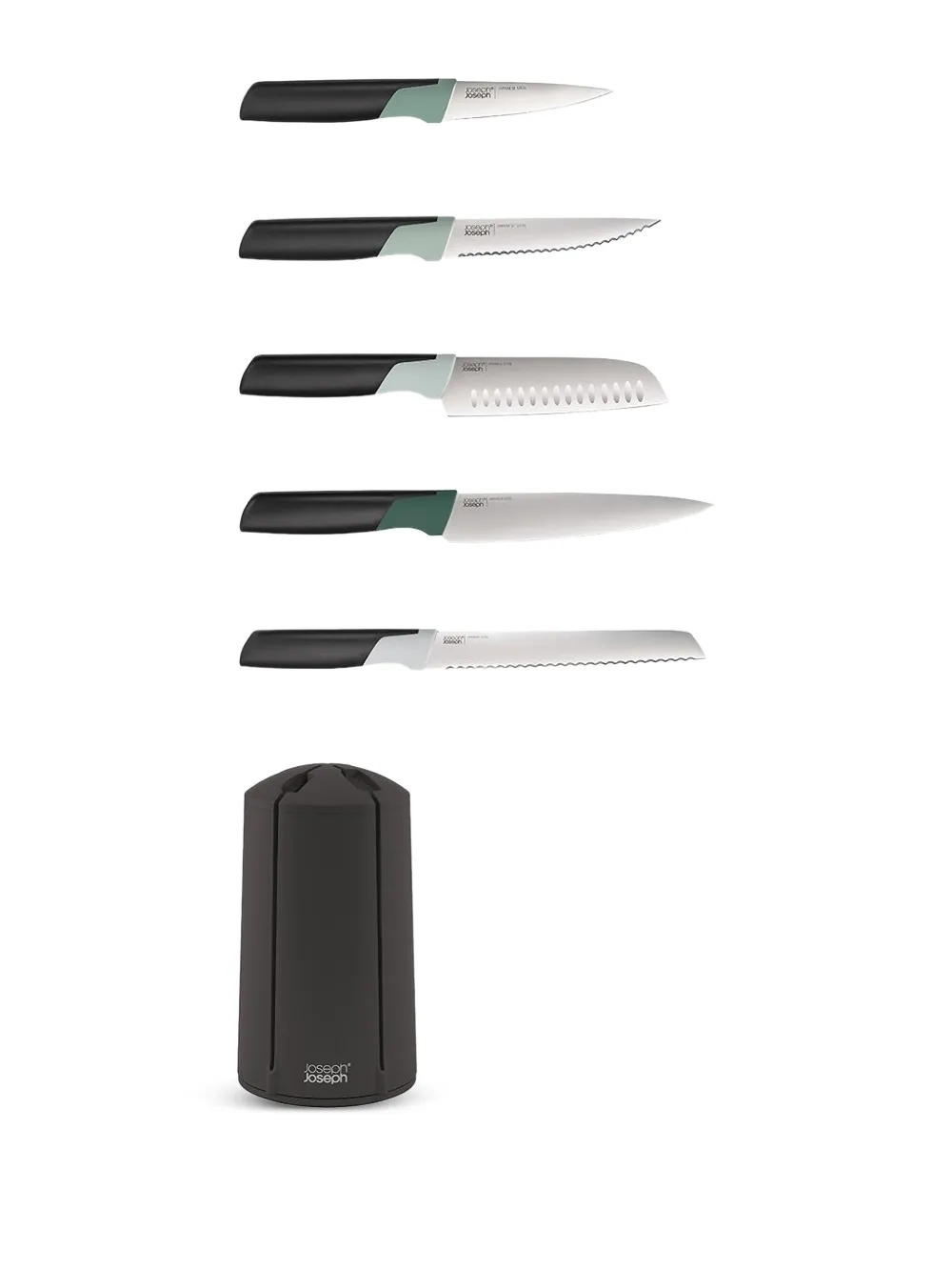 Joseph Joseph rotating-block knifes (set of five) | Black | Image 1