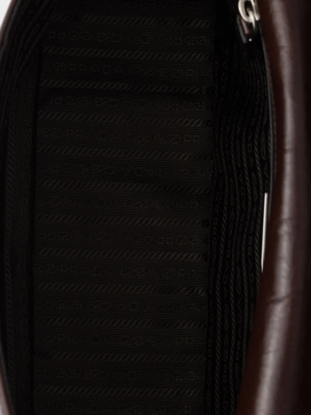 Prada Leren messengertas Bruin