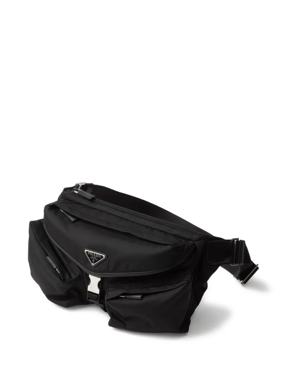 Prada Re-Nylon heuptas met meerdere zakken Zwart