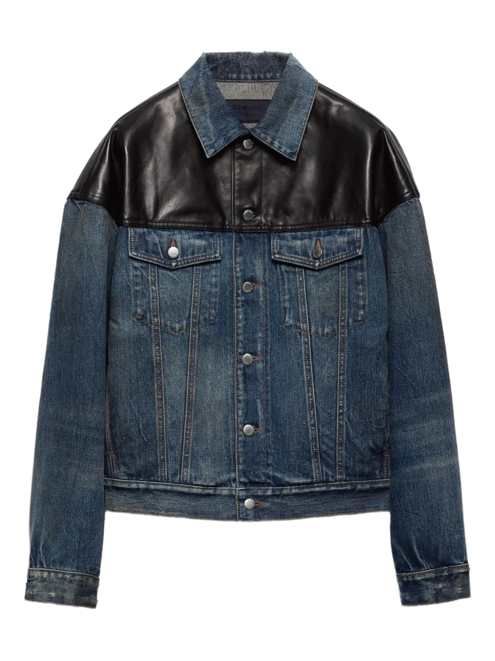 Prada Denim jack Blauw