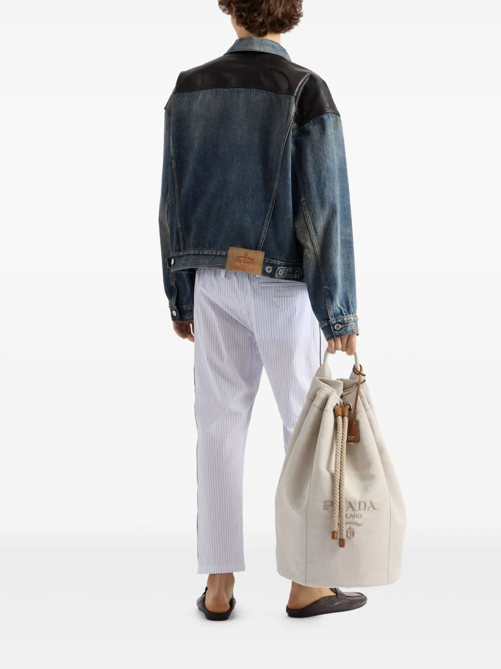 Prada Denim jack Blauw