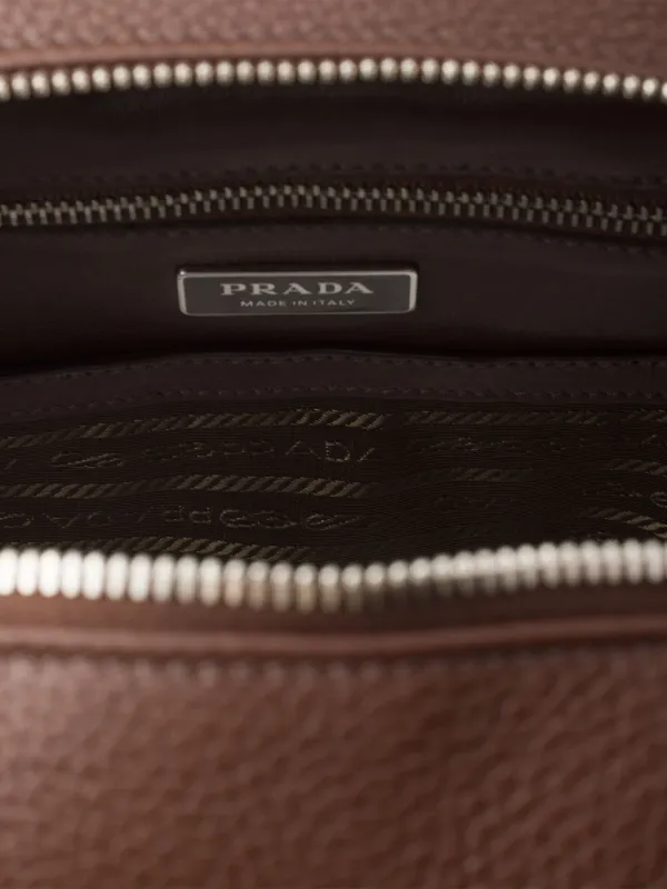 PRADA ブラウン バックパック Prada Structured Leather Backpack | Brown | FARFETCH