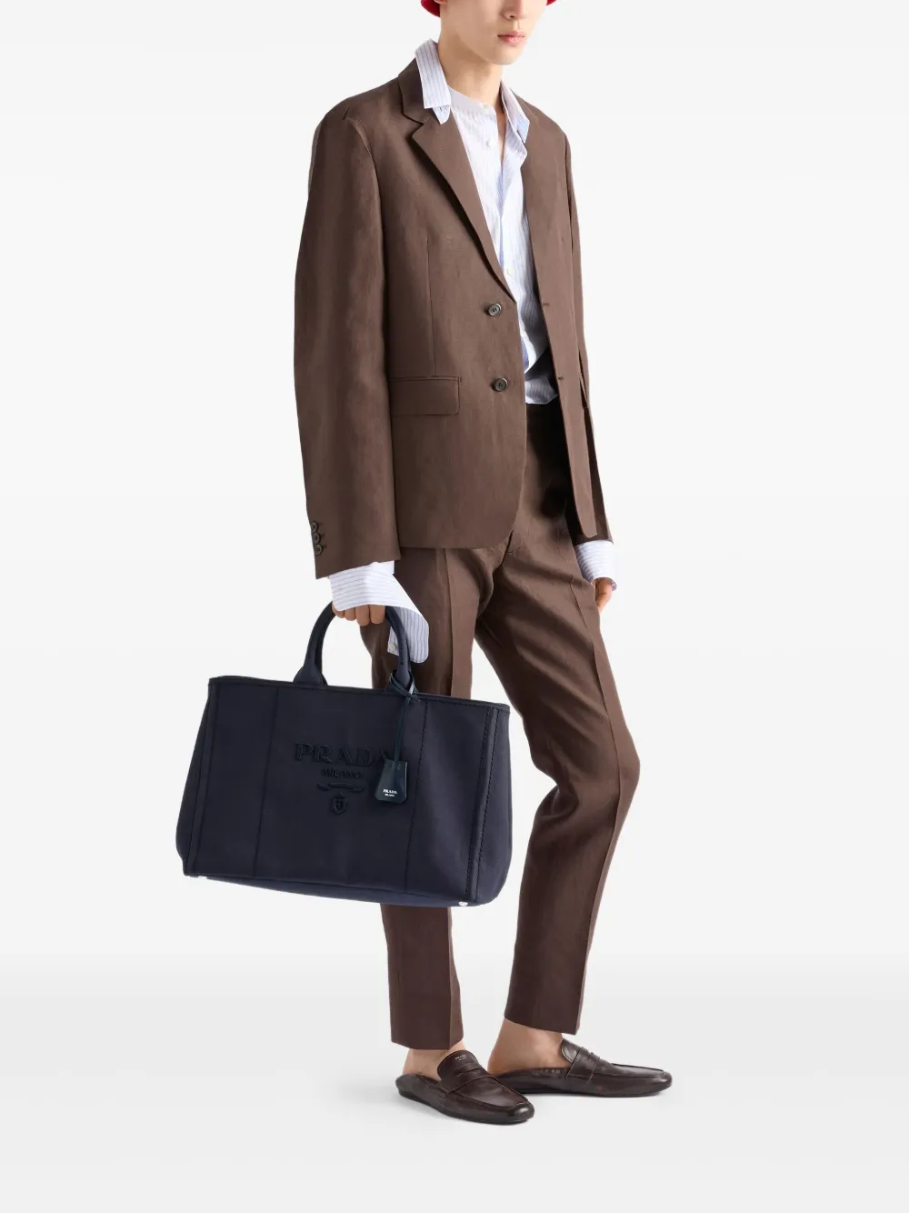Prada logo-embossed tote bag | Image 2
