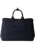 Prada logo-embossed tote bag - Blue