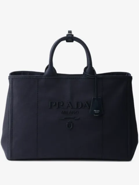 Prada Jardinière extra-large cotton canvas tote bag