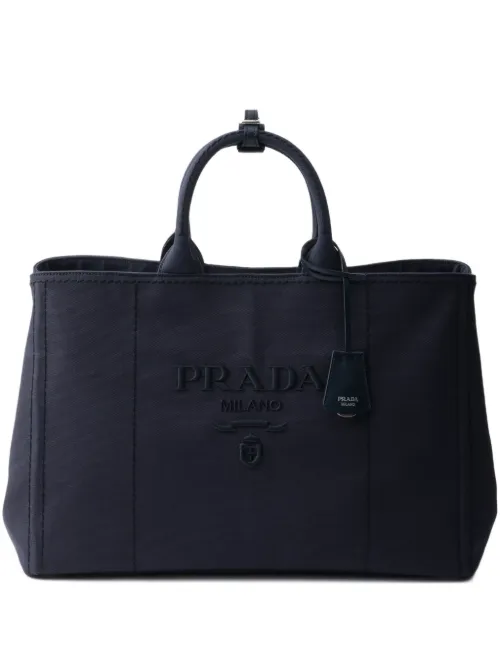Sac cabas à logo embossé - Prada - Modalova