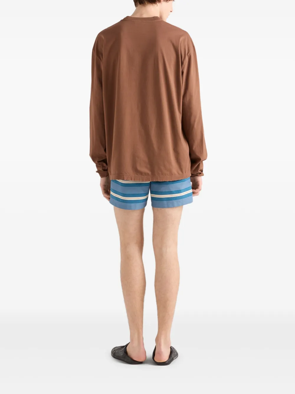 Prada Gestreepte zwembroek Blauw