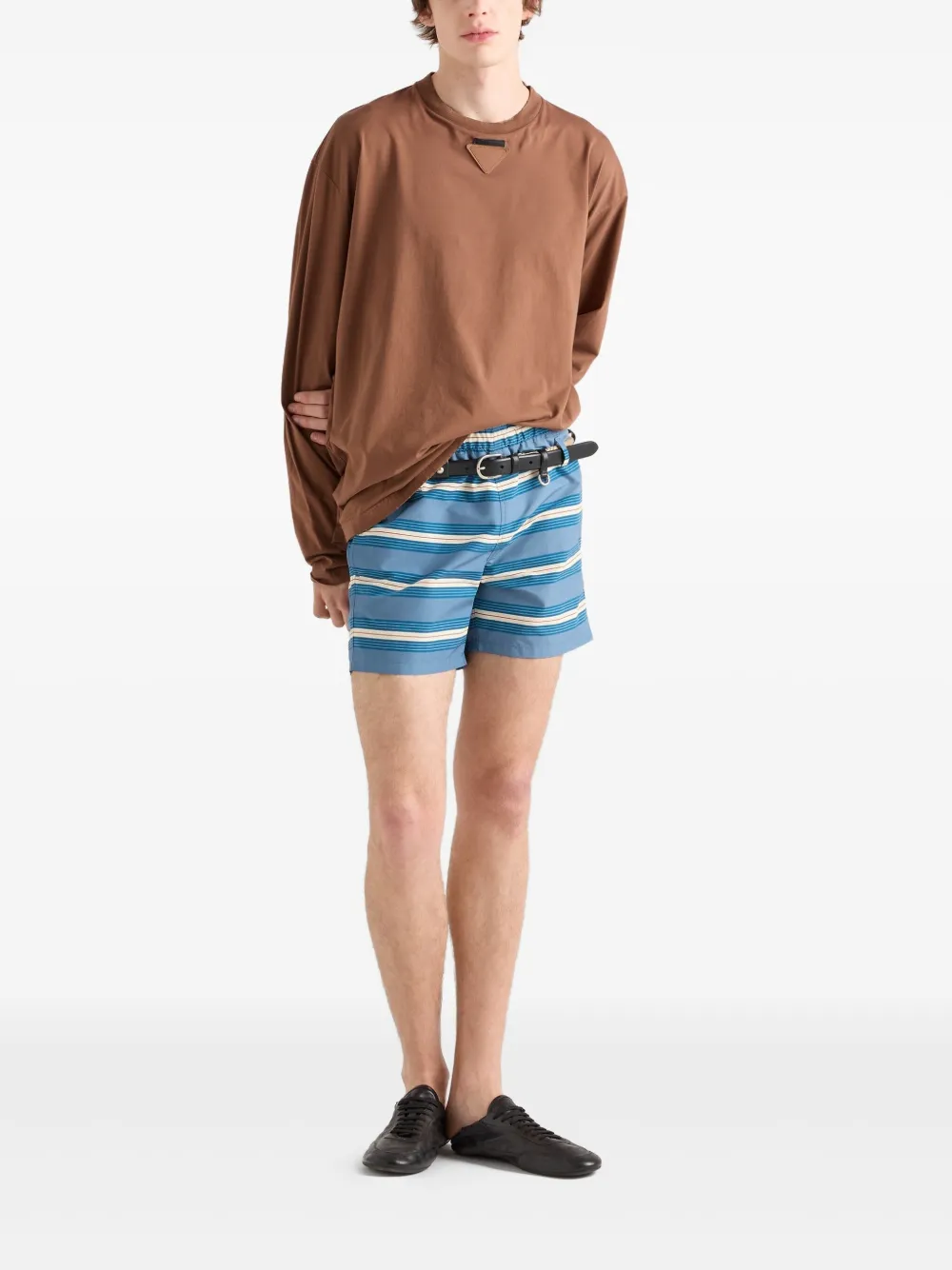 Prada Gestreepte zwembroek Blauw