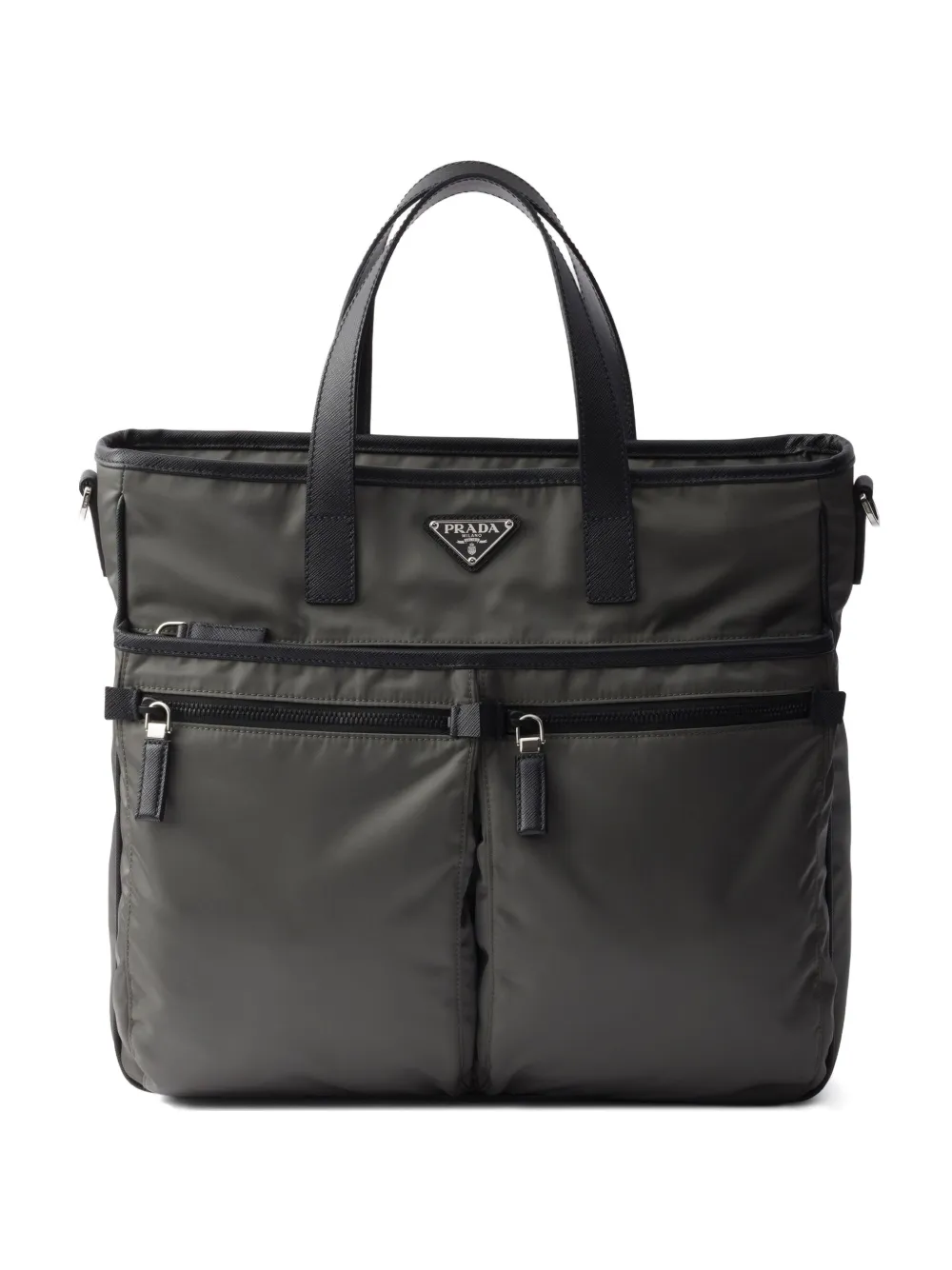 Prada Re-Nylon shopper met zakdetail Groen